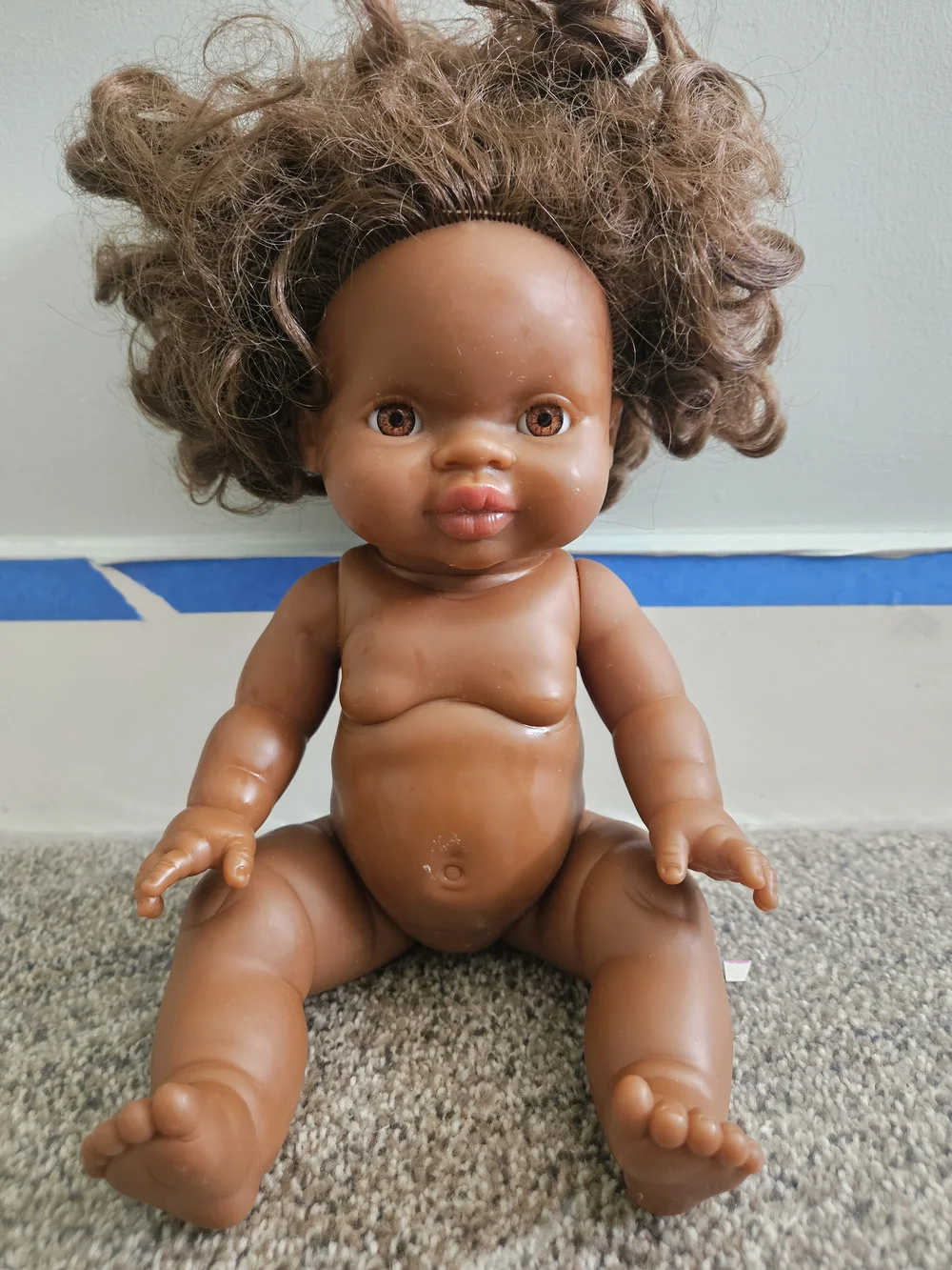 Marley 34cm Anatomically Correct Baby Doll - Brown